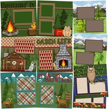 CABIN LIFE - Scrapbook Layout Set