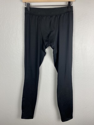Zella Black Mens SMALL tights Athletic base layer running long underwear  black