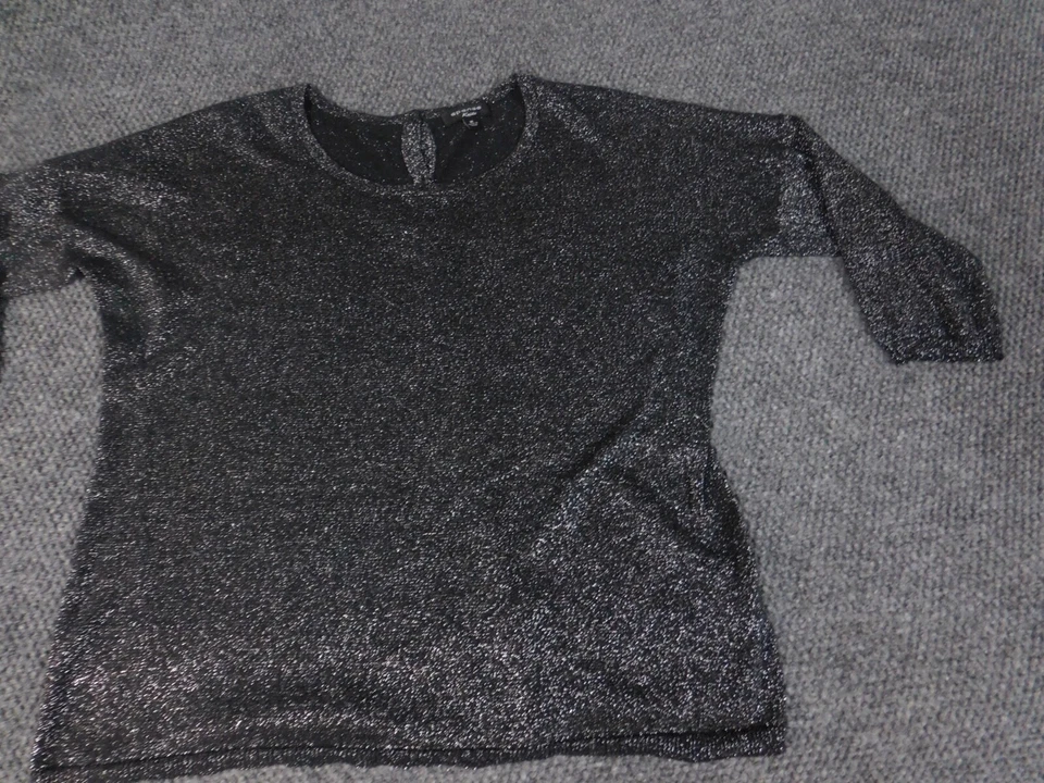 Blusa Spense Mujer Mediana Negra Jersey Elástico Foto 4 de 4