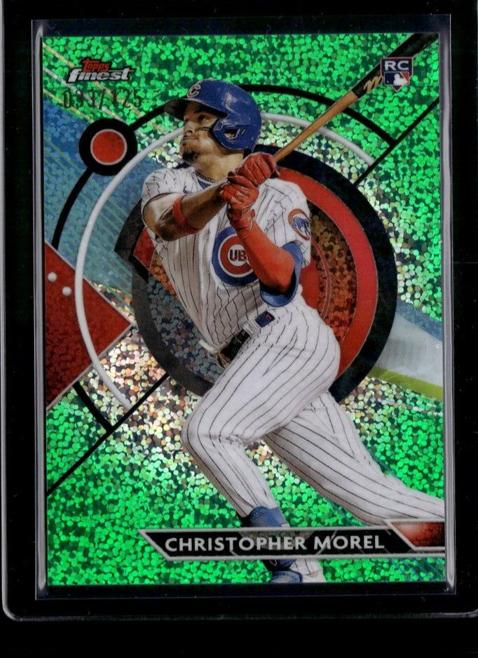 2023 Topps Finest Christopher Morel /125 Green Speckle Refractor Rookie Cubs