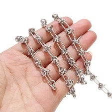 1meter Silver link Chain tainless Steel 6mm Knot Chain for diy Jewelry Making