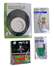 New Sealed Golf Accessories Unisex Tees Ball Markers Putting Cup & Tool Bundle