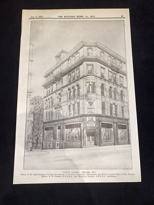 1914 Savoy House Strand Building News