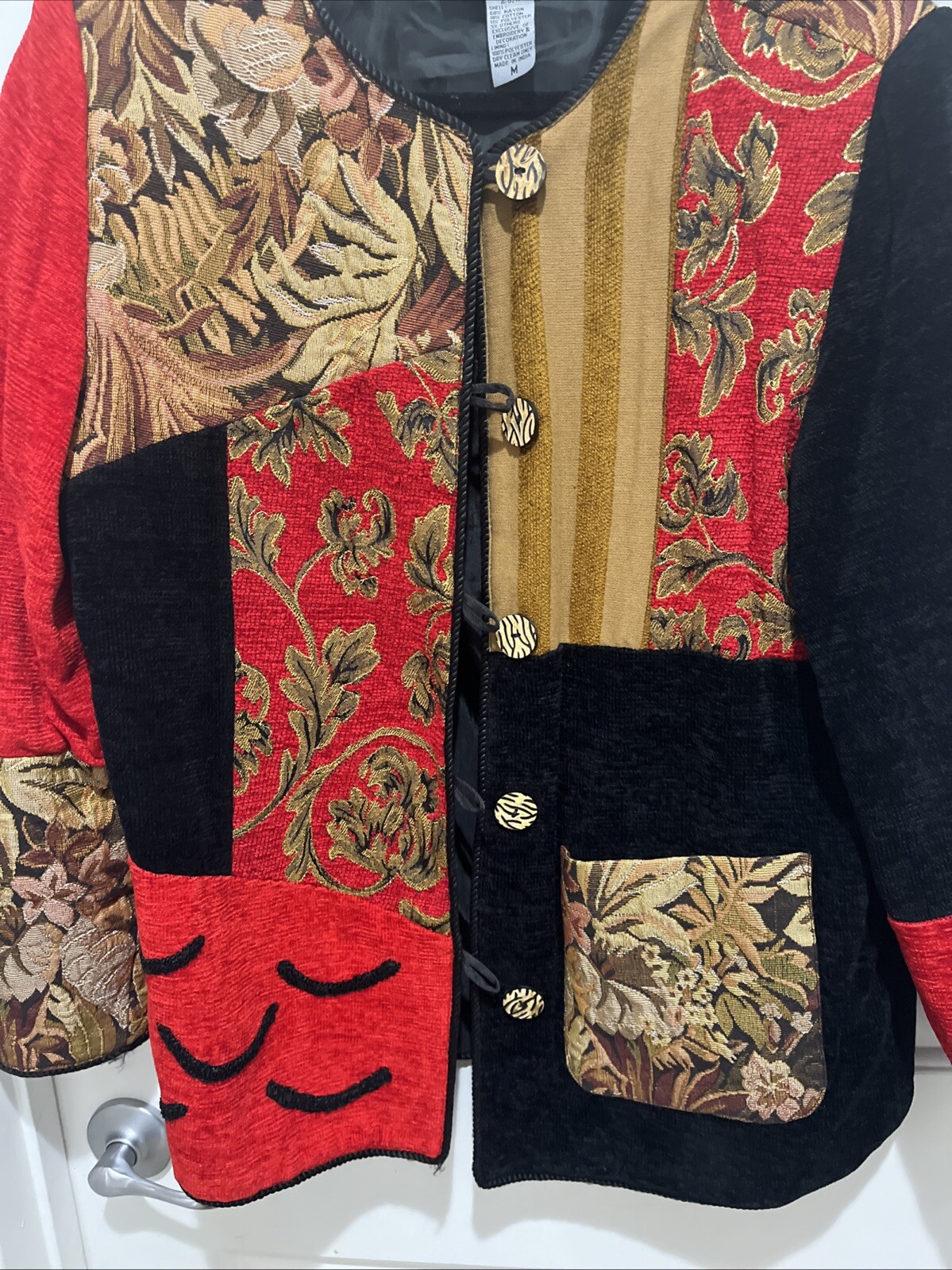 Indigo Moon Size Medium Button Up Jacket - image 13