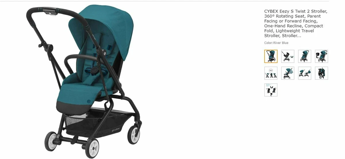 Cybex Eezy S Twist 2 Stroller - River Blue