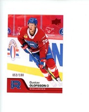 2020-21 Upper Deck AHL Rookie RC Prospect Red Exclusives Gustav Olofsson #d 100