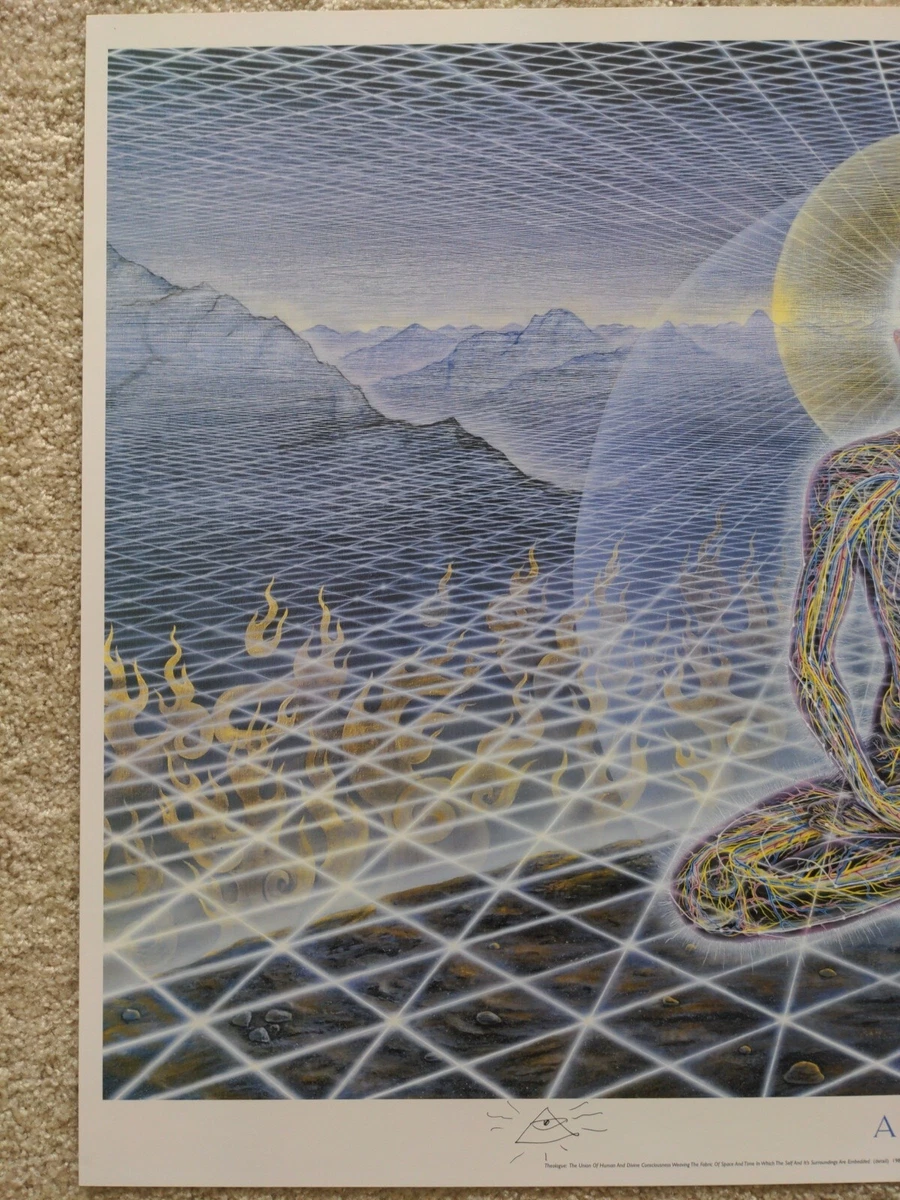 Theologue by Alex Grey ~ Signed and Doodled ~ 24" x 36" Art Print Poster  Tool | eBay