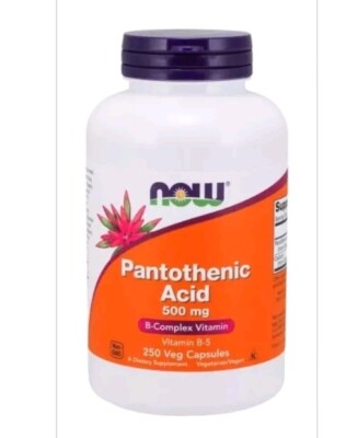 NOW Foods, Pantothensäure, 500 mg, 100 pflanzliche Kapseln