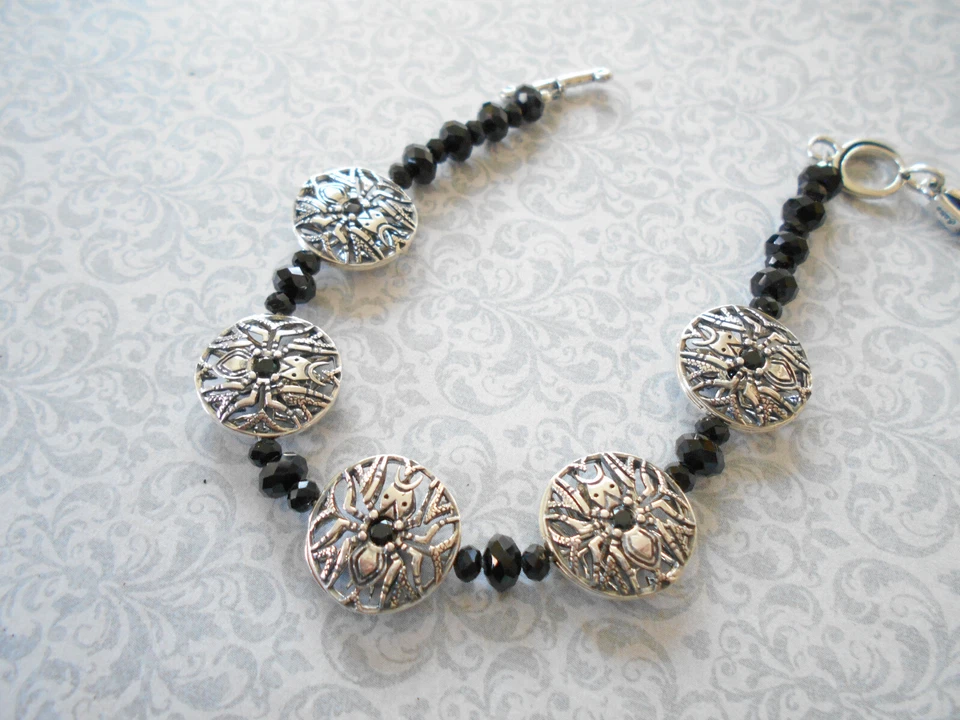 Pulsera Carolyn Pollack & Kenneth Johnson araña espinela esterlina 8" RE4436 Foto 2 de 4