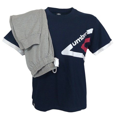 Pigiama uomo in cotone Tuta casa UMBRO pantalone lungo manica corta 182B |  eBay