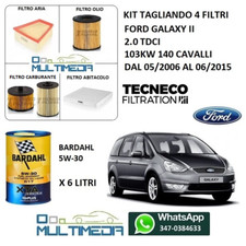 KIT TAGLIANDO FILTRI + OLIO BARDAHL 5W30 FORD GALAXY II 2.0 TDCI 140 CV 103 KW