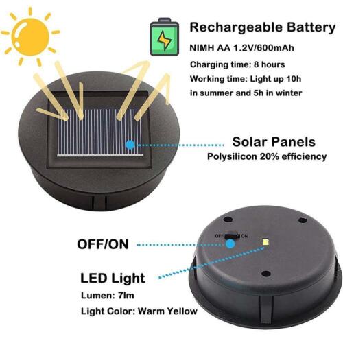 Smart Garden Solarbetriebene runde LED-Ersatz-Leuchtbox für 7 cm Eins FD - Afbeelding 1 van 12