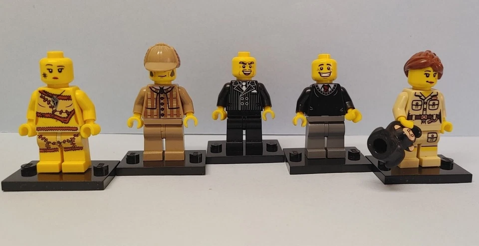 Lego Series 5 Minifigures Cave Woman Detective Gangster Graduate Zookeeper 2011 - Image 2 of 4