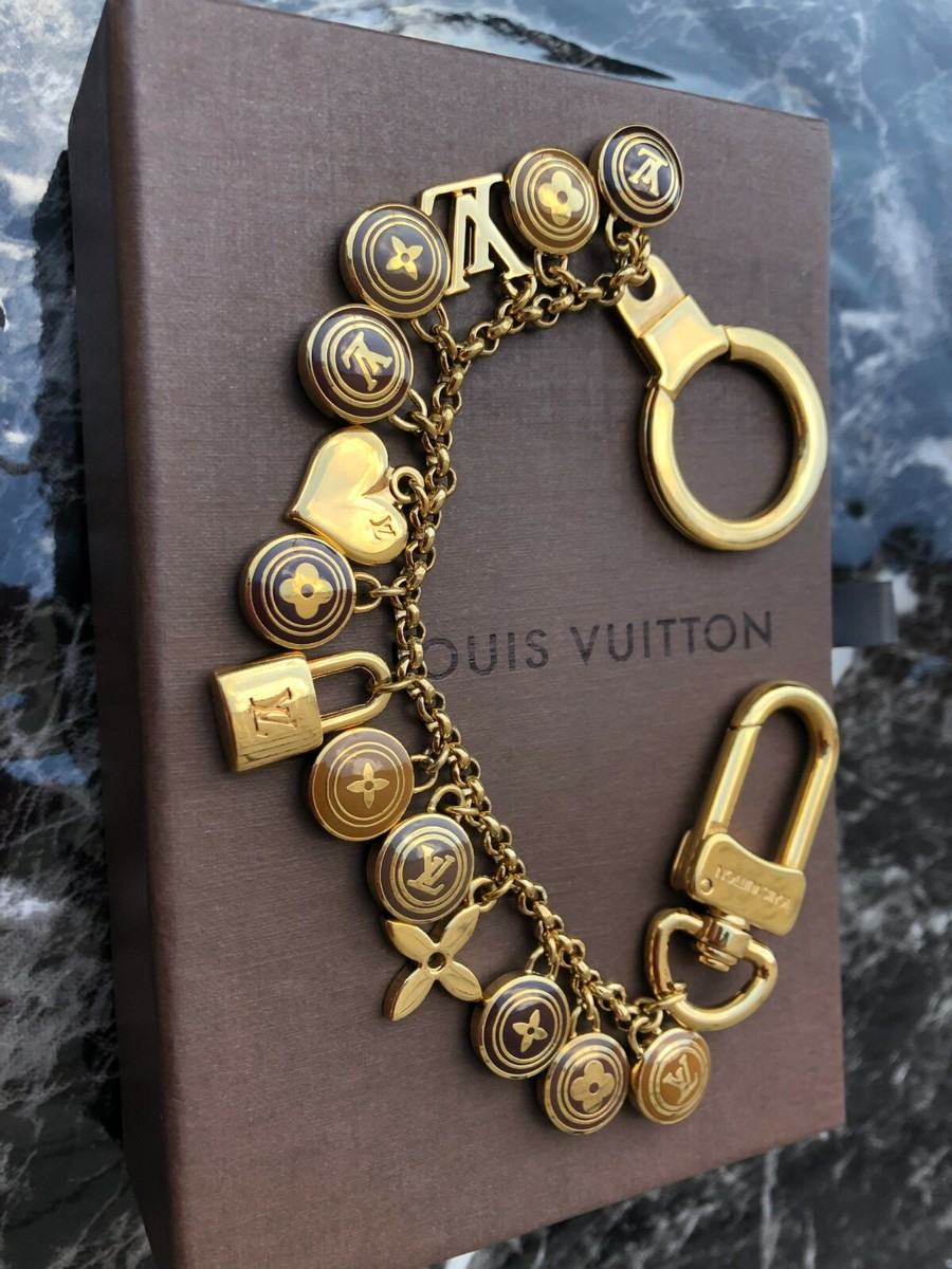 LOUIS VUITTON Bag charm Key chain holder ring AUTH Porto cle LOUIS VUITTON Bag charm Key chain holder ring AUTH Porto cle