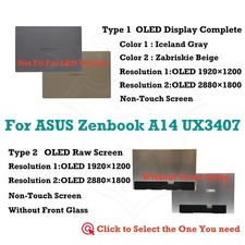 Original ASUS Zenbook A14 UX3407QA OLED LCD Display Non-Touch Screen Assembly