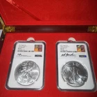 2021 Eagle1 An Eagle Landing T2 Both Are First Release And Ms 70S & Sign By Hand