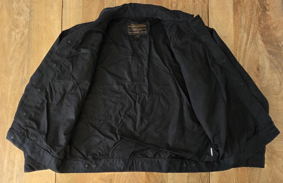 Filson Tin Cloth Short Lined Cruiser Jacket | Large | Black | MSRP $359 - Image 4 of 4