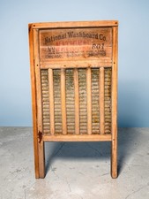 National Washboard Company 801 Brass King Vintage Wash Board Made in USA 24 X 13