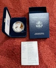 2002-W Proof American Silver Eagle Dollar US Mint $1 with Box, COA, Coin Holder