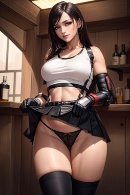 Final Fantasy 7 Tifa Lockhart full artwork waifu anime print #286