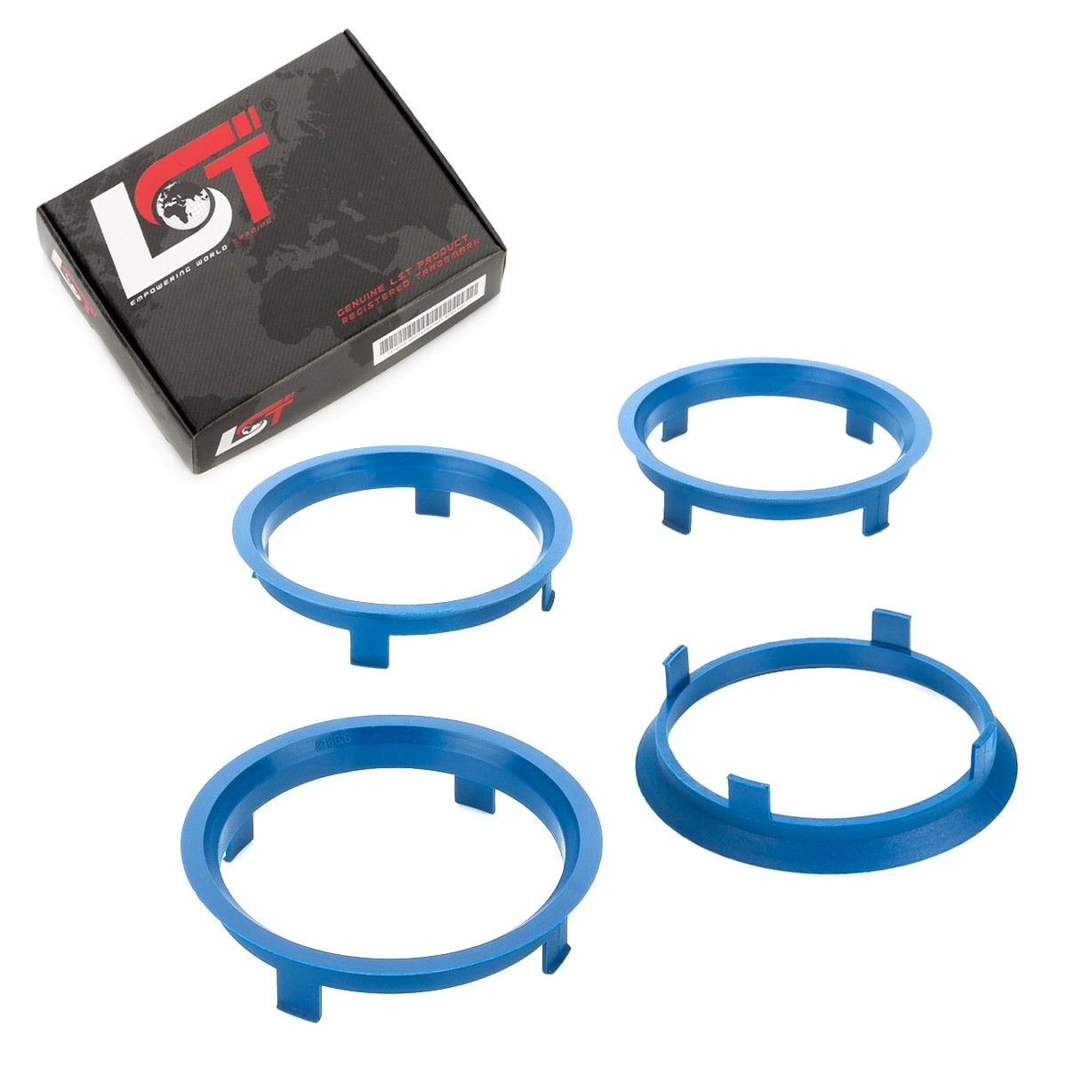 4x Distance Rings Centering Blue Alloy Wheels Ø 71,6 - Ø 66,6 MM for BMW 2er 3er