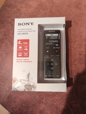 Sony ICD-UX570 Stereo Digital Voice Recorder Black 4GB 159hr microSD USB S-Mic