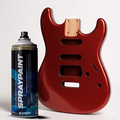 AUTOGLITZ Red Wine Metallic Nitrocellulose Guitar Vintage Paint Aerosol Spray 400ml