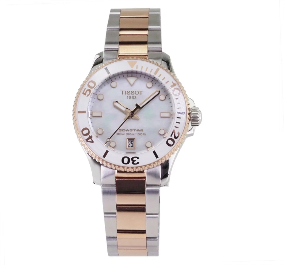 Tissot Damen Uhr 36 mm Ø Seastar T1202102211100 30 ATM Neu OVP - Bild 1 von 3