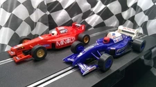 SCALEXTRIC 1/3 SLOT CAR OPEN WHEEL INDY CAR #7 #8 USED