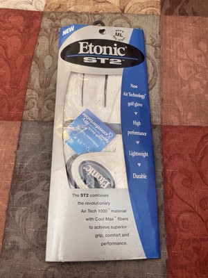 New Men s Etonic ST2 Air Tech, High Proformance White Right Golf Glove . M/L