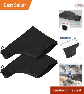 Dust Collection Bags for Miter Saw 255 Black 2 Pack with Zipper Adjustable Stand