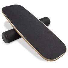 Wooden Balance Board Trainer with Adjustable Stoppers