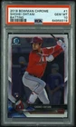 SHOHEI OHTANI 2018 BOWMAN CHROME ROOKIE CARD RC #1 PSA 10 GEM MINT! DODGERS MLB!