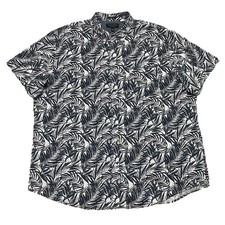 Banana Republic Men s Shirt Navy Botanical Print Button Down Standard Fit Sz XXL
