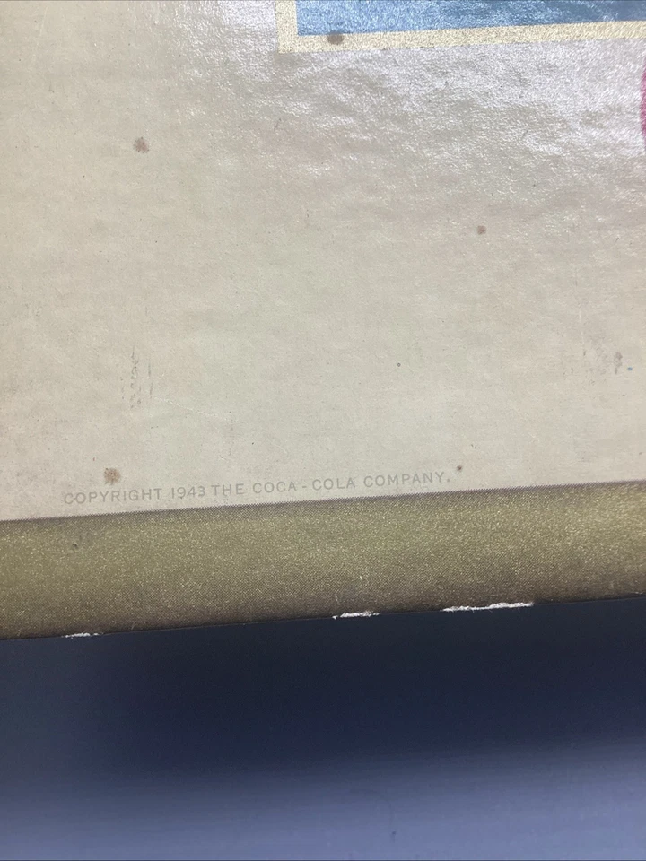 Original 1943 Coca-Cola WW 2 Hell Diver SB2C-1 U.S. Navy Dive Bomber Sign *RARE* - Image 4 of 4