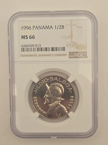 1996 Panama 1/2 Balboa NGC MS66