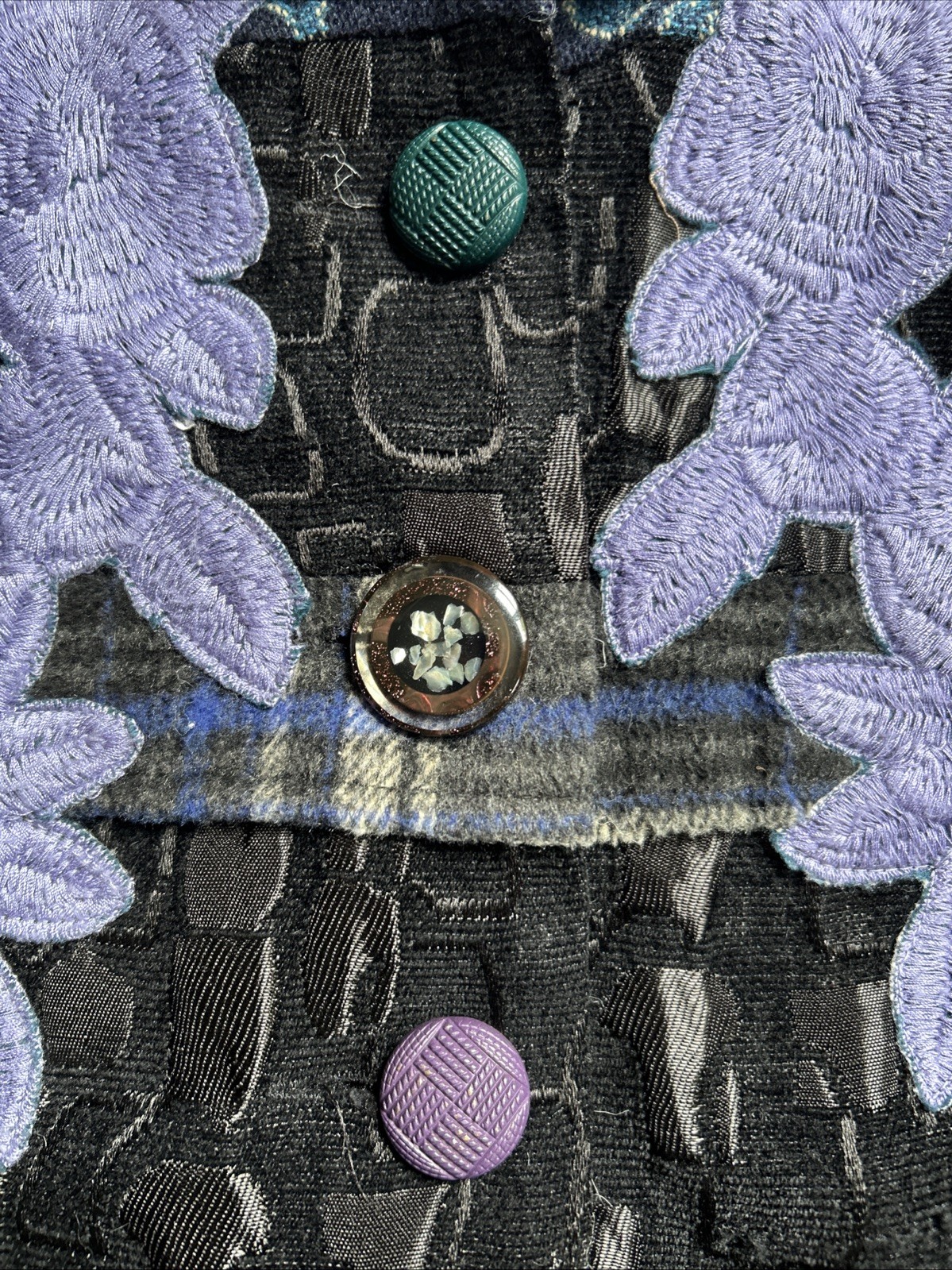 Sacred Threads Multicolor Floral Patchwork Boho B… - image 4