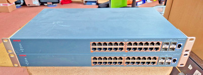 1 x Avaya 3524gt-pwr+ 24 Port PoE+ Gigabit Switch mit Rackmount Ears AL3500A15-