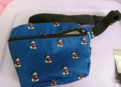 Loungefly Disney Waist Bag Mickey Mouse Pattern Blue - Rare Find