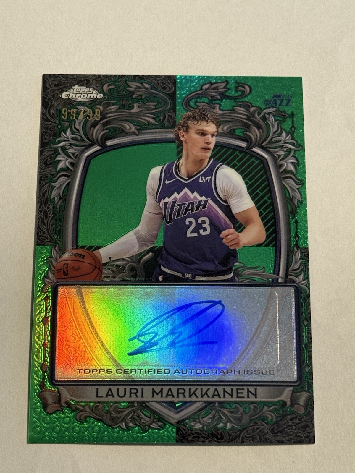Lauri Markkanen 2025 Topps Chrome #SS-LM Signature Style - Green 