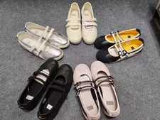 2025 Patou MEX C0 66 Tgrs Mary Jane Black/Cream Ballet Flats