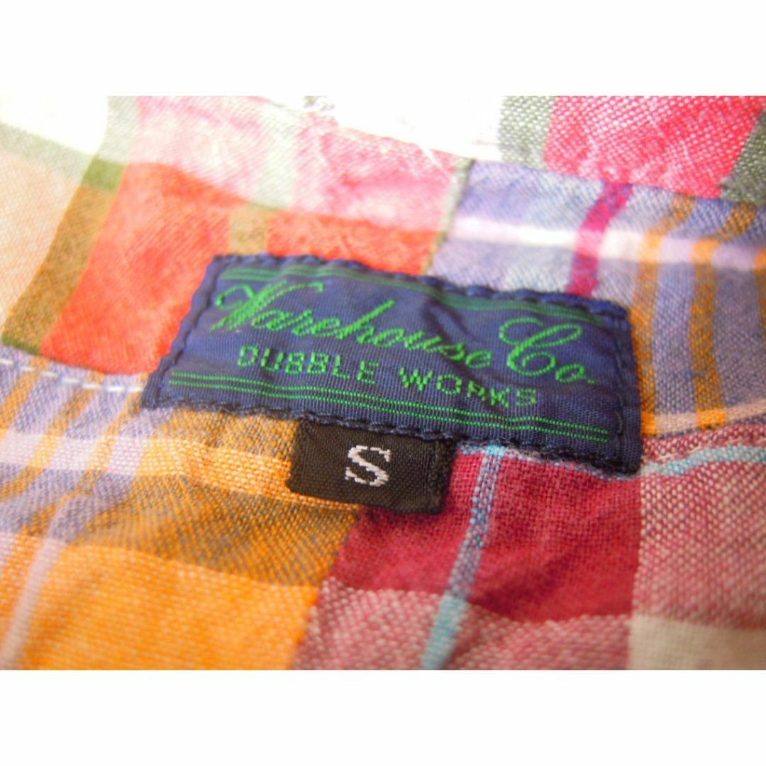 Warehouse Patchwork Madras Check Button Down Shir… - image 4