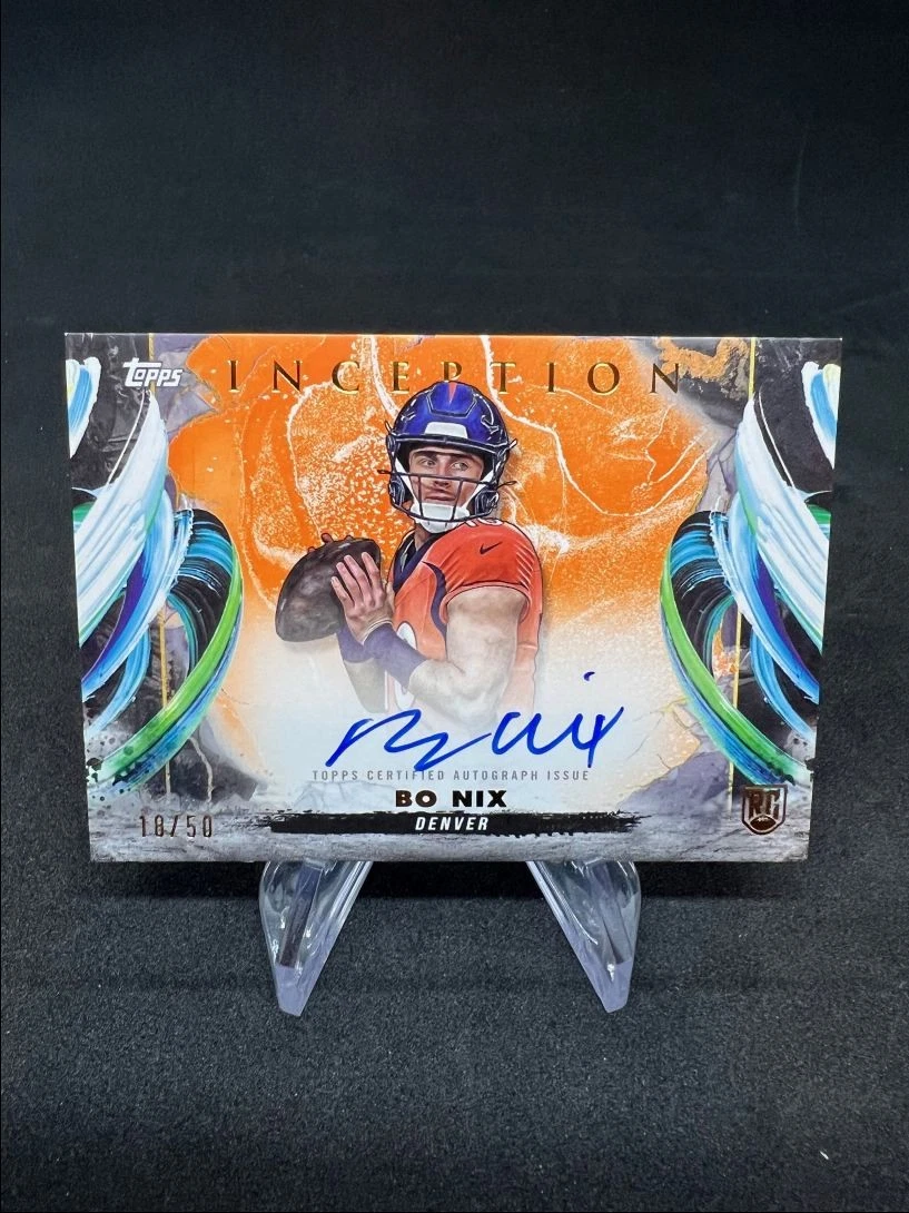 Bo Nix Topps Inception Rookie Autograph Variations #RAVBN Orange