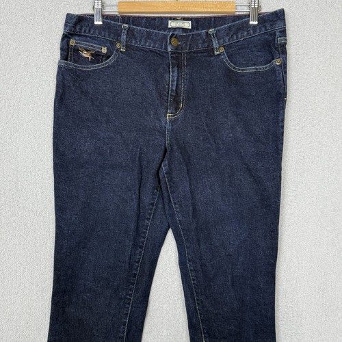 American Living Jeans Women's 12 (26x30) Revere Slim Leg Blue Dark Wash Stretch - Picture 2 of 12