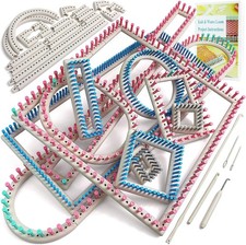 Upgraded Large Adjustable Loom Knitting Kit with Removable-pegs, Up to 132 Sizes