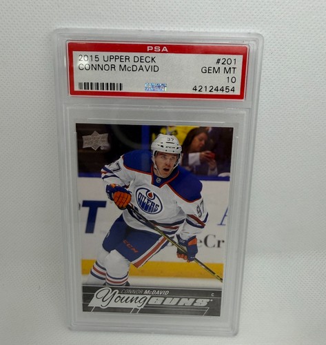 42124454 Connor McDavid 2015 Upper Deck 201 YOUNG GUNS RC Rookie PSA 10