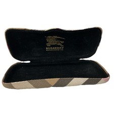 Burberry Nova Check Plaid Hard Shell Sunglass Eyeglass Clamshell Case 6 Italy