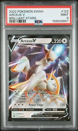 2022 POKEMON SWORD & SHIELD BRILLIANT STARS #122 ARCEUS V PSA 9