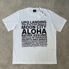 PAUL SMITH T Shirt Men's L XL Regular Fit White Cotton Aloha Print RRP £60