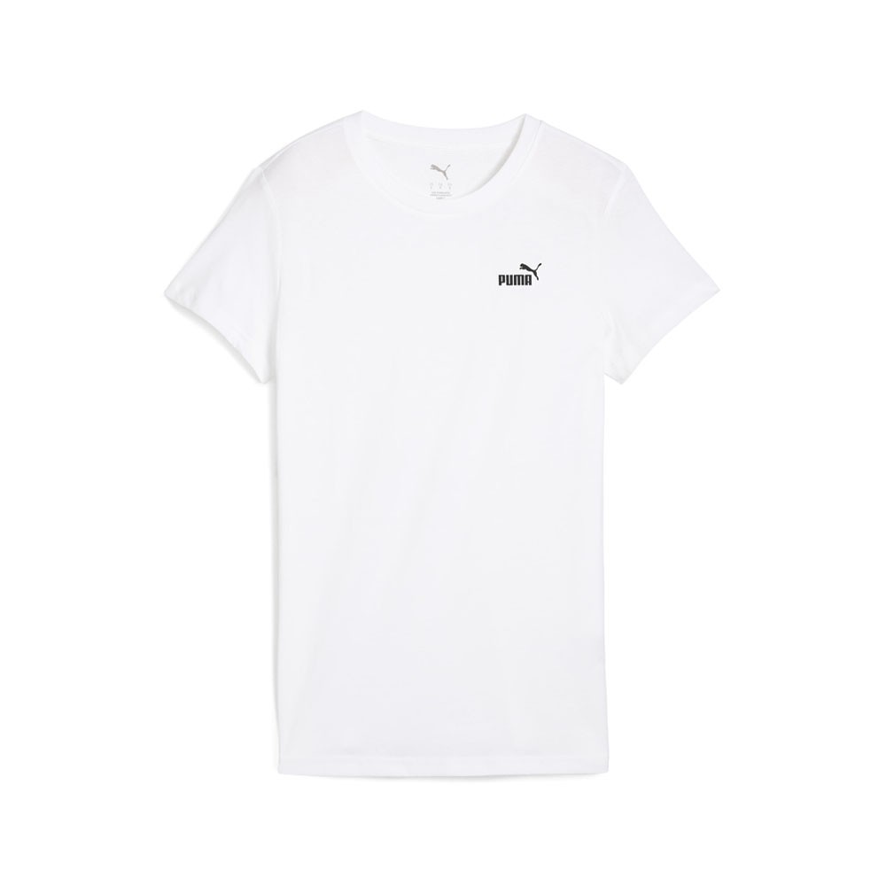 PUMA Essentials Crew Neck Short Sleeve T-Shirt Womens White Casual Tops 68837702